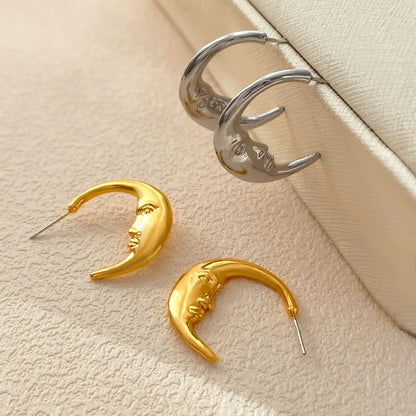 CRESCENT MOON HOOPS